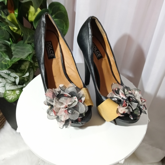 Women's Platform Peep-Toe High-Heeledeeled Shoes - Picture 4 of 6